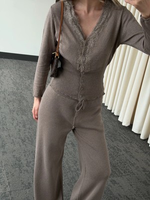 Laluvia Vizon Dantelli Ikili Triko Takım - 2602