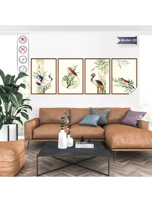 Akıllı Kağıt Statik Tutunma Özellikli Tablo - Poster Hayvan (Model- 20)