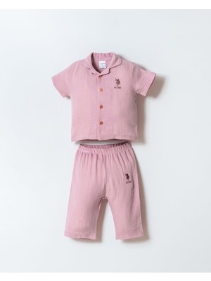 U.S. Polo Assn. U.s. Polo Assn Kız Bebek Müslin Pantolonlu Takım 6-36 Ay G.kurusu