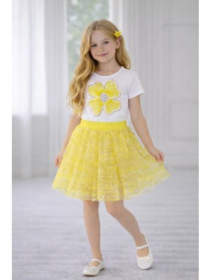 Dıgıl Kids Kız Çocuk Takım Tütü Etek 23 Nisan Gösteri Kıyafeti