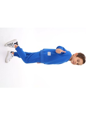 Toontoy Erkek Çocuk 2'li Takım Baskılı Bisiklet Yaka Sweatshirt & Beli Paçası Lastikli Cepli Jogger Eşofman Altı - 3 Iplik Şardonlu 2
