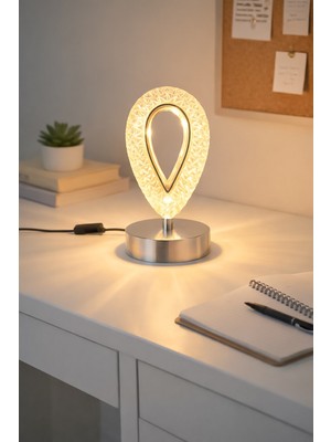 Arel Modern Masa Lambası Enerji Tasarruflu Dekoratif LED Abajur(Gün Işığı)Yatak Odası Çalışma Odası