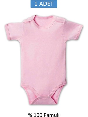 Herşeytrend Pembe Yarım Kol Body Zıbın 7-12 Yaş Çocuklar Için (1 Adet) Alttan Çıtçıtlı Özel Gereksinimli