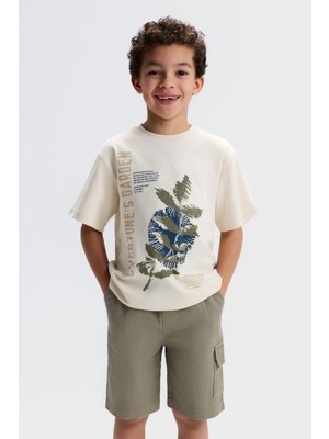 Nk Erkek Çocuk Hansel Tshirt 8-14 Yaş Krem