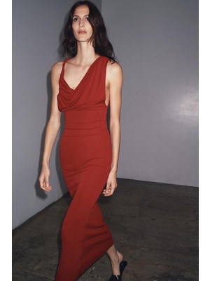 Allbucks Zara, Drapeli Uzun Elbise ABZRA3780