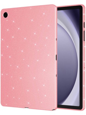 Büşra Ayhan Galaxy Tab S9 Fe Simli Parlak Görünümlü Uyumlu Bsay Tablet Koton Kılıf-Pembe