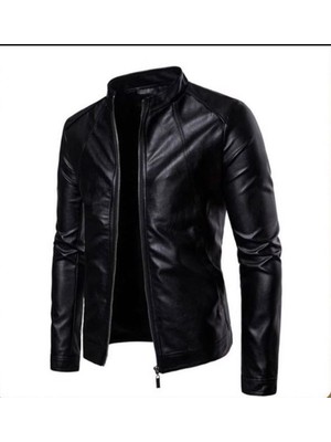 Derimont Blanch Erkek Siyah Deri Ceket Şık ve Karizmatik Duruş