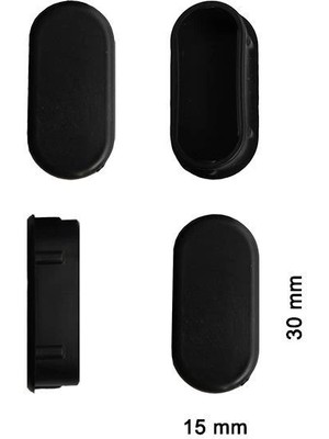 Epilons Mey Ithalat® Oval Profil Iç Tapa 15X30 mm 4 Adet