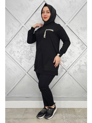 Pys Giyim Kadın Cebi Kombin ve Aksesuar Detaylı Tesettür Tunik