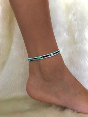 Beykan Kadın Bijuteri Halhal 3 Lü Set Siyah Zerafet İnce ve Kalın Bilekler İçin Ayarlanabilir