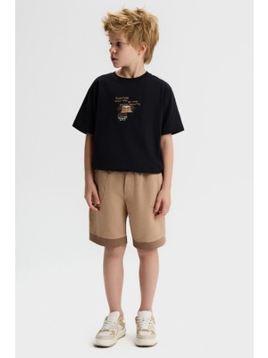 Nk Erkek Çocuk Fuji Sırt Baskılı Tshirt 8-14 Yaş Siyah