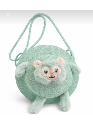 Linabell Sevimli Tilki Lina Bell Hasır Askılı Genç Kız Çocuk Bebek Çanta 23 cm Hasır Materyal Hediyelik
