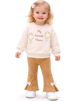 Monvoi Kız Çocuk Çiçek Baskılı Takım