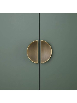 System Düğme Yarım Daire Mobilya Kulbu Antik Sarı Renk 16MM Kulp 1 Adet (SY4716 0016 Abm)