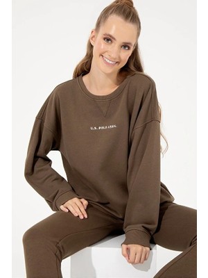 U.S. Polo Assn. Kahverengi Kadın Sweatshirt