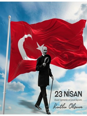 Promisebackdrop2 23 Nisan Panosu, 23 Nisan Kutlu Olsun Afiş 200X200CMEKLEME Dikişli Kumaş Okul Panoları, Etkinlik Fon,
