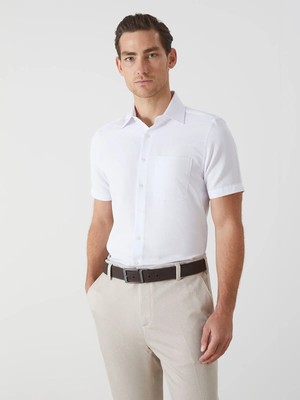 Lc Waikiki Yeni Sezon Regular Fit Kısa Kollu Armürlü Erkek Gömlek