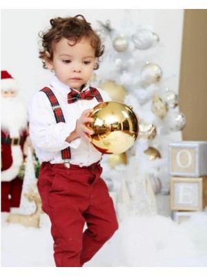 Joinkidz Özel Tasarım Erkek Çocuk Papyon ve Askı Seti Ayarlanabilir (1-9 Yaş)