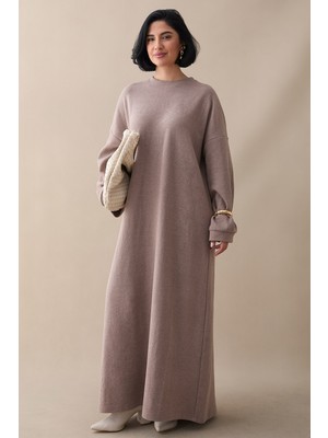 inStyle Salaş Bej Selanik Elbise