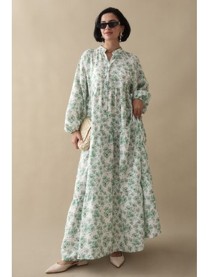 inStyle Frezya Yeşil Mango Elbise