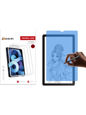 Büşra Ayhan Lenovo Tab M9 Kağıt Hisli Mat Uyumlu Davin Paper Like Tablet Ekran Koruyucu-Renksiz