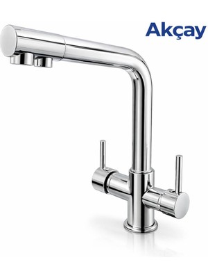 Akçay Arıtma Musluklu Mix Krom Mutfak Bataryası