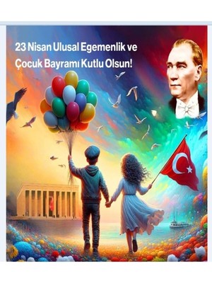 23 Nisan Ulusal Egemenlik Çocuk Bayramı, Fotoğraf Çekimi, Kumaş Arka Fon 200X200 Ekleme Dikişli