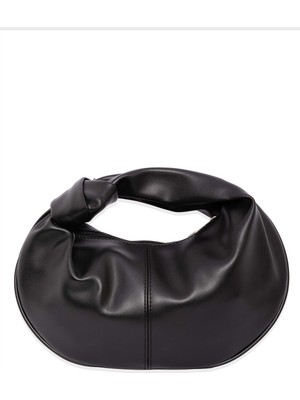 DMC Düğüm Detaylı Fermuarlı El Çantası Siyah