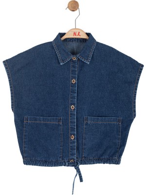 Nk Kız Çocuk Spain Denim Yelek 8-14 Yaş Mavi