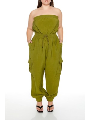 F21 Plus Size Straplez Yaka Tulum