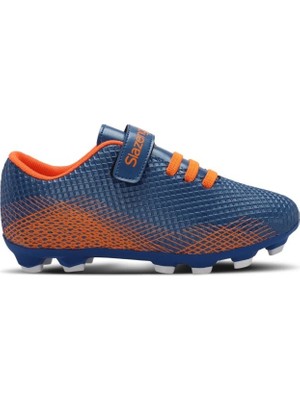 Slazenger Cultural Kr Unisex Çocuk Krampon Saks Mavi Futbol Ayakkabısı