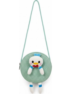 Duffy Duck Sevimli Ördek Hasır Askılı Genç Kız Çocuk Bebek Çanta 20 cm Hediyelik