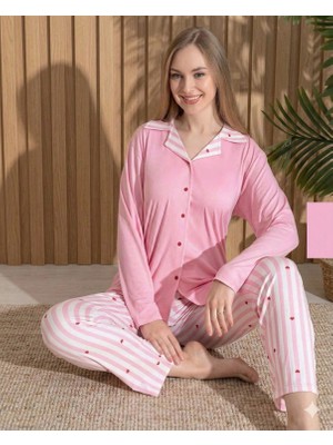 Boyraz ML-01025 Kadın Milan Uzun Kol Pijama Takımı