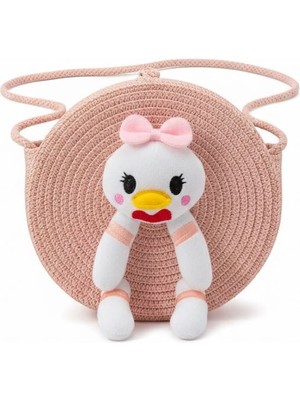 Daisy Duck Sevimli Kız Ördek Hasır Askılı Genç Kız Çocuk Bebek Çanta 19 cm Hediyelik