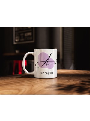 fotografyabaskı Kişiye Özel A Baş Harfli Isimli Kupa Bardak