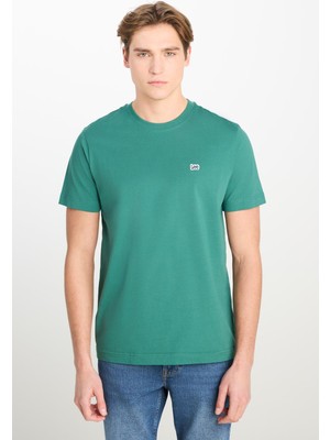 Lee Bisiklet Yaka T-Shirt Yeşil Erkek Kısa Kol T-Shirt