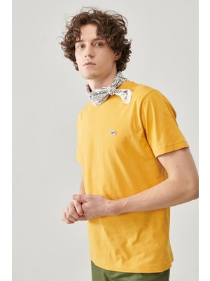 Lee Lightweight SS Small Logo Crew Neck Bisiklet Yaka T-shirt Yellow