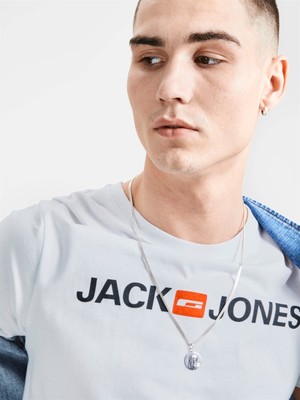 Jack & Jones JJECORP LOGO TEE SS CREW Beyaz Erkek Kısa Kol T-Shirt
