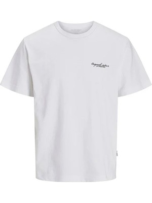 Jorboston Chest Brandıng Tee Ss Cn P.beyaz