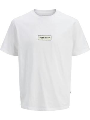 Jack & Jones JACK&JONES JORSPLIT FAKESTITCH BRANDING TEE ERKEK SIFIR YAKA T-SHIRT