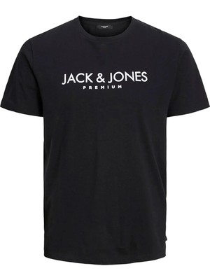 Jack & Jones JPRBLAJACK SS TEE CREW NE Siyah Erkek Kısa Kol T-Shirt