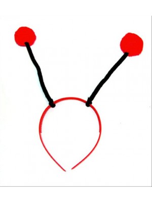 Aydogan's Kırmızı Ponponlu Gösteriler Için Plastik Uğur Böceği Tacı