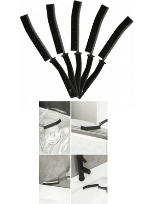 Aydogan's 5 Adet Ince Kıl Fırça Banyo Mutfak Pencere Oluk Klozet Kenarı Kavisli Detay Temizleme Fırças�