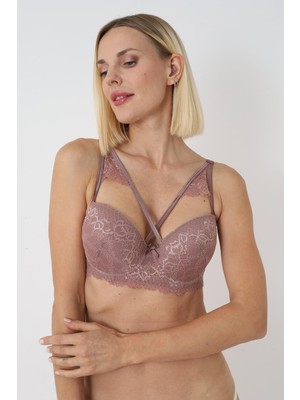 Nivene GÜL KURUSU C CUP DANTELLİ İPLİ BOŞ DESTEKSİZ SÜDYEN