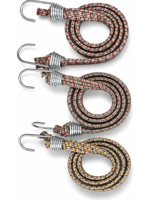 Alisa 15 mm Yassı Otomobil - Motosiklet -Bisiklet - Scooter Kancalı Bagaj Sabitleme Lastiği