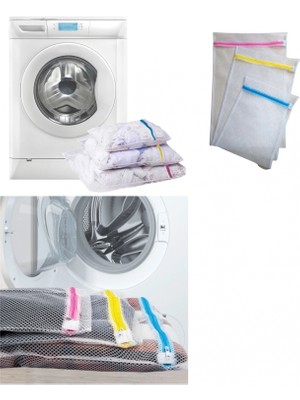 Aydogan's 3&amp;#39;lü Çamaşır Yıkama Filesi Set Renkli Fermuarlı Pratik Çamaşır Yıkama Filesi Seti