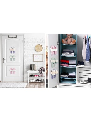 Aydogan's Banyo Terlik Tutucu - Kapı Arkası Pratik Raf - Terlik Tutucu Gri