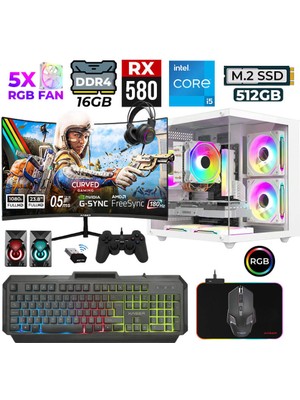 Xaser River X80 I5 10400F 16GB Ram 512GB M.2 Nvme SSD 8gb RX580 23.8" 200Hz Oyuncu Tavsiye Sistem