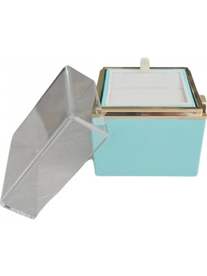 Özer Kutu Ithal Sonsuz Dönen Güllü Yüzük & Kolye Kutusu (Karton Çantalı) Turkuaz