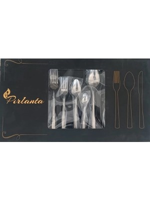Aydogan's Pırlanta 30 Parça 6 Kişilik Çatal Kaşık Takımı 30 Parça Kutulu Hediyelik Çeyizlik Takım